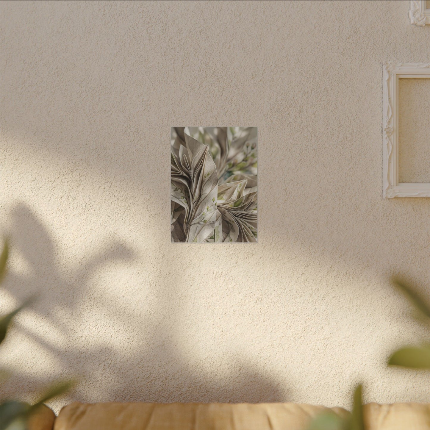 Fukinsei Paper Fold Canvas Art - Japandi Watercolor
