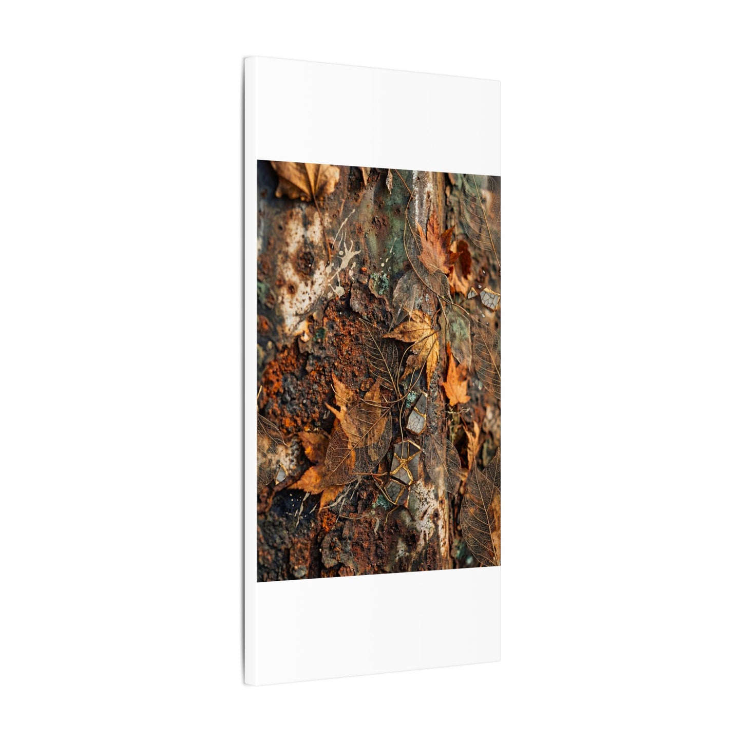 Rust Patina Canvas Art | Autumn Japandi Texture Art