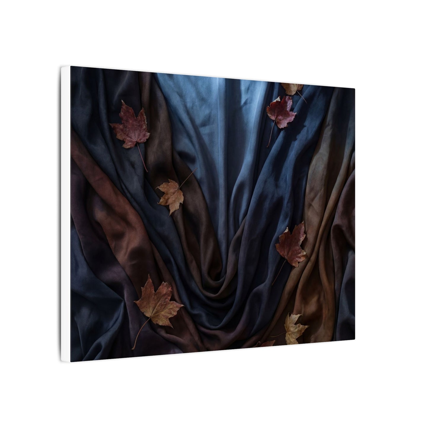 Silk Drape Canvas Art | Autumn Dark Japandi Moody Minimal Art