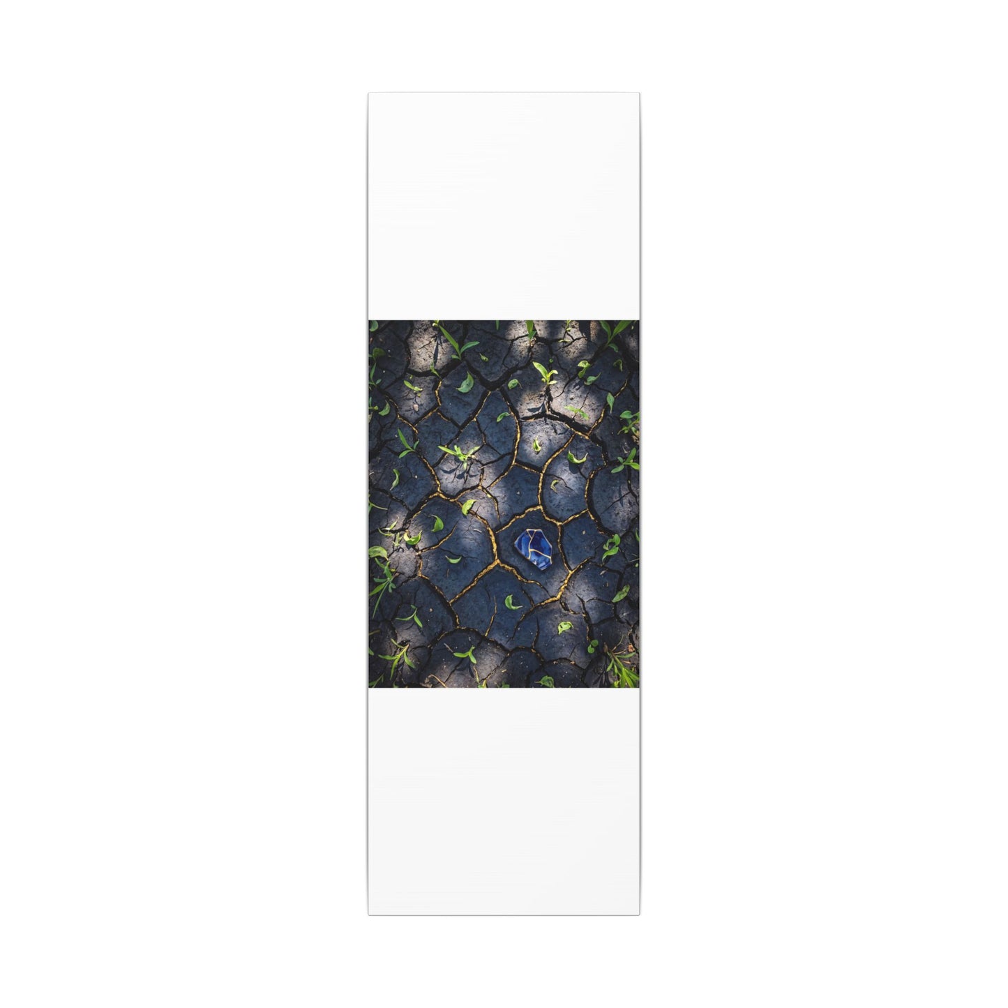 Cracked Earth Canvas Art | Spring Dark Japandi Moody Minimal Art