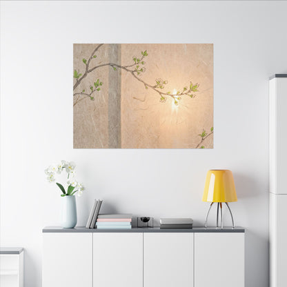 Spring Cherry Blossom Forest Whimsy Canvas Art | Rustic Decor