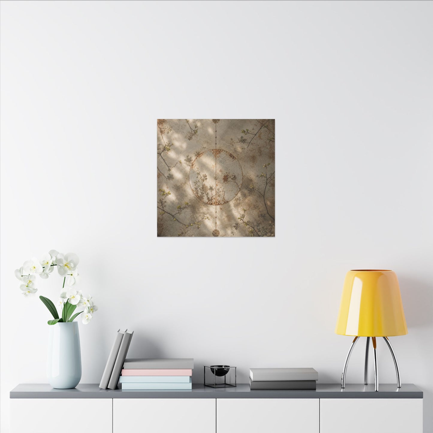 Japandi Rust Patina in Dappled | Japanese Pattern Canvas Art