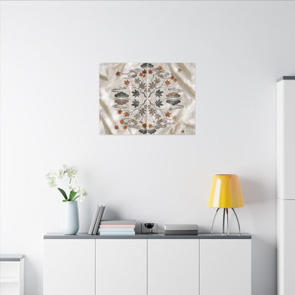 Elegant Silk Drape Canvas Art - Japanese Pattern Japandi