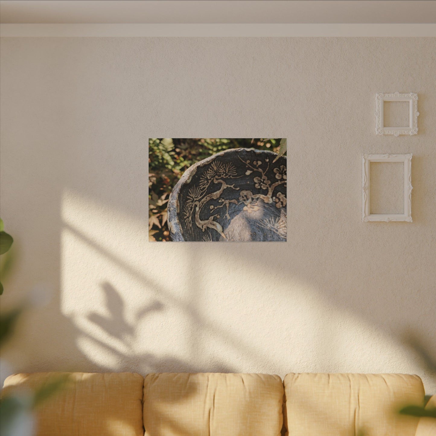 Ceramic Bowl Canvas Art | Summer Japandi Japanese Pattern Art