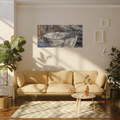 Dappled Ceramic Bowl Canvas Art - Japandi Fukinsei