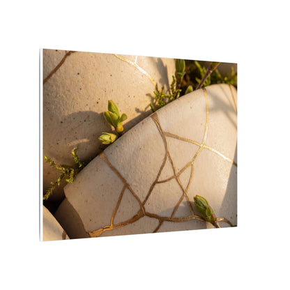 Spring Broken Pottery Gold Vein Canvas Art | Beautiful Decor