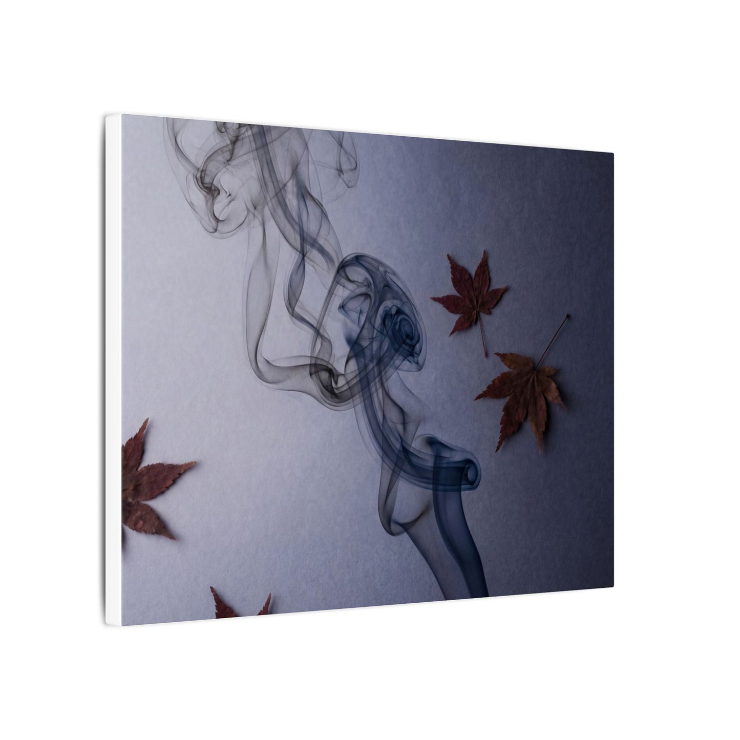 Dark Japandi Incense Smoke in Dawn | Moody Minimal Canvas Art