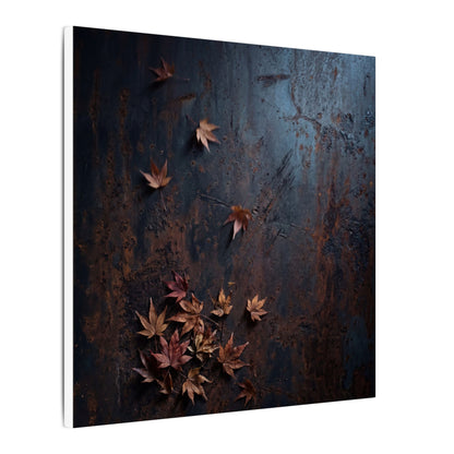 Moonlight Rust Patina Canvas Art - Dark Japandi Mono No Aware