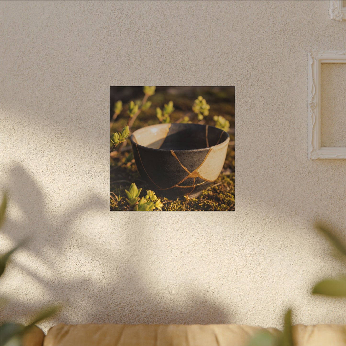 Seijaku Broken Pottery Canvas Art - Kintsugi Gold Repair