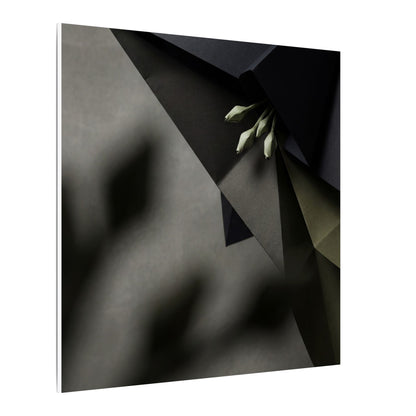 Paper Fold Moody Minimal Canvas Art | Luxurious Dark Japandi Art