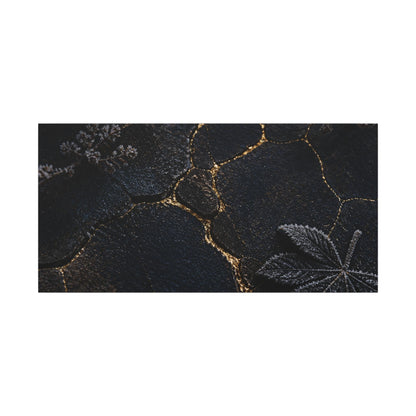Candlelight Cracked Earth Canvas Art - Dark Japandi Ma