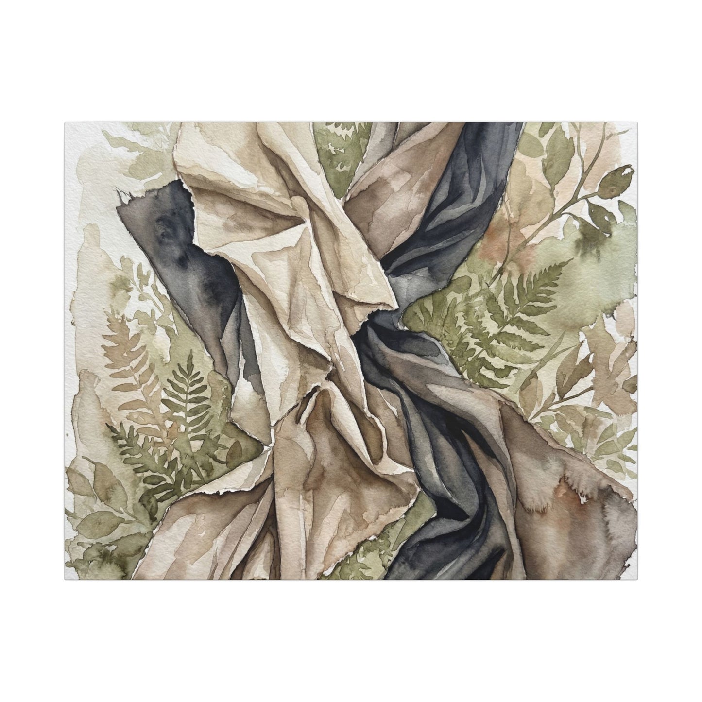 Silk Drape Summer Canvas Art | Japandi Cozy Design
