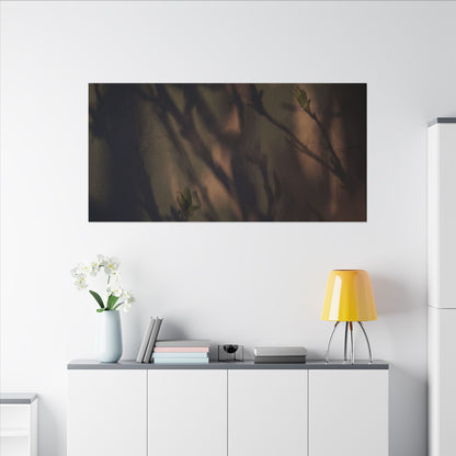 Candlelight Shadow Play Canvas Art - Dark Japandi Shibui