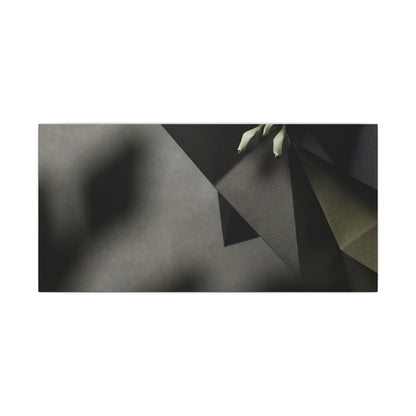 Paper Fold Moody Minimal Canvas Art | Luxurious Dark Japandi Art