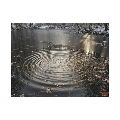 Water Ripple Broken Beauty Canvas Art | Artful Kintsugi Art