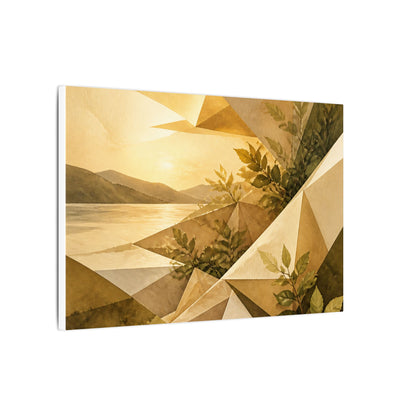 Golden Hour Paper Fold Canvas Art - Japandi Ma