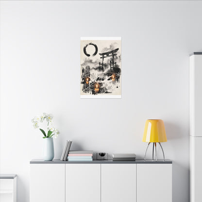 Candlelight Torii Gate Canvas Art - Zen Datsuzoku