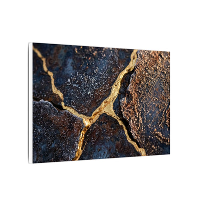 Winter Rust Patina Gold Vein Canvas Art | Resilient Decor