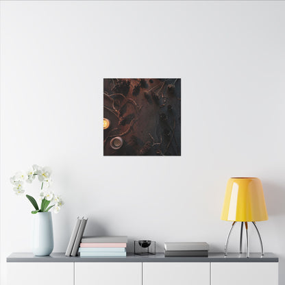 Dried Flowers Canvas Art | Winter Dark Japandi Moody Minimal Art