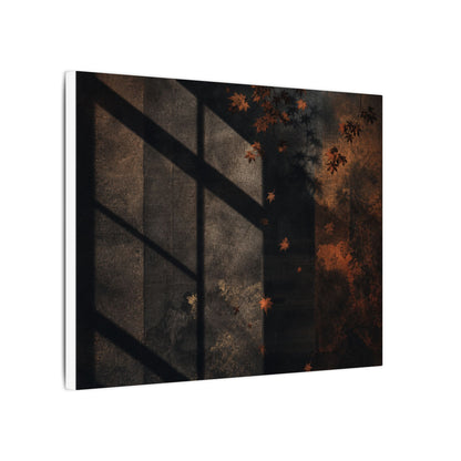 Sophisticated Shadow Play Canvas Art - Dark Texture Dark Japandi