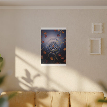 Kintsugi Water Ripple in Dawn | Gold Vein Canvas Art
