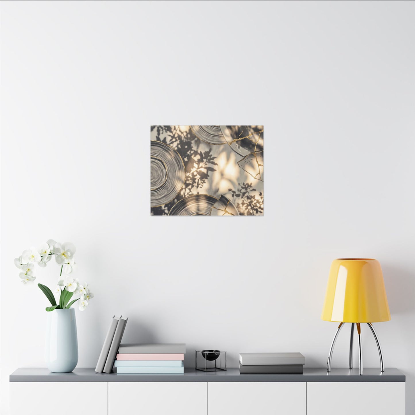 Healing Water Ripple Canvas Art - Gold Vein Kintsugi
