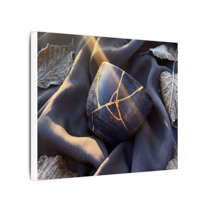 Winter Silk Drape Gold Repair Canvas Art | Artful Decor
