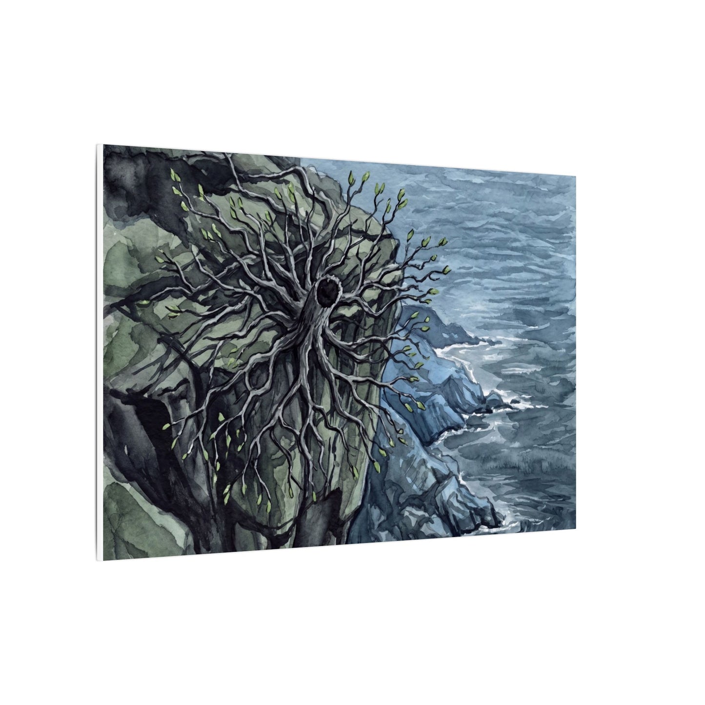 Pine Tree Spring Canvas Art | Japandi Neutral Design