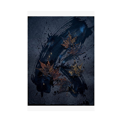 Moonlight Ink Brushstroke Wall Art Print - Dark Japandi Datsuzoku