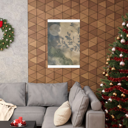 Winter Shadow Play Texture Wall Art Print | Cozy Decor