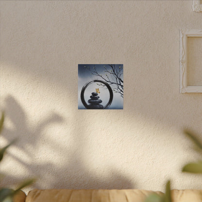 River Stones Spring Canvas Art | Zen Peaceful Design