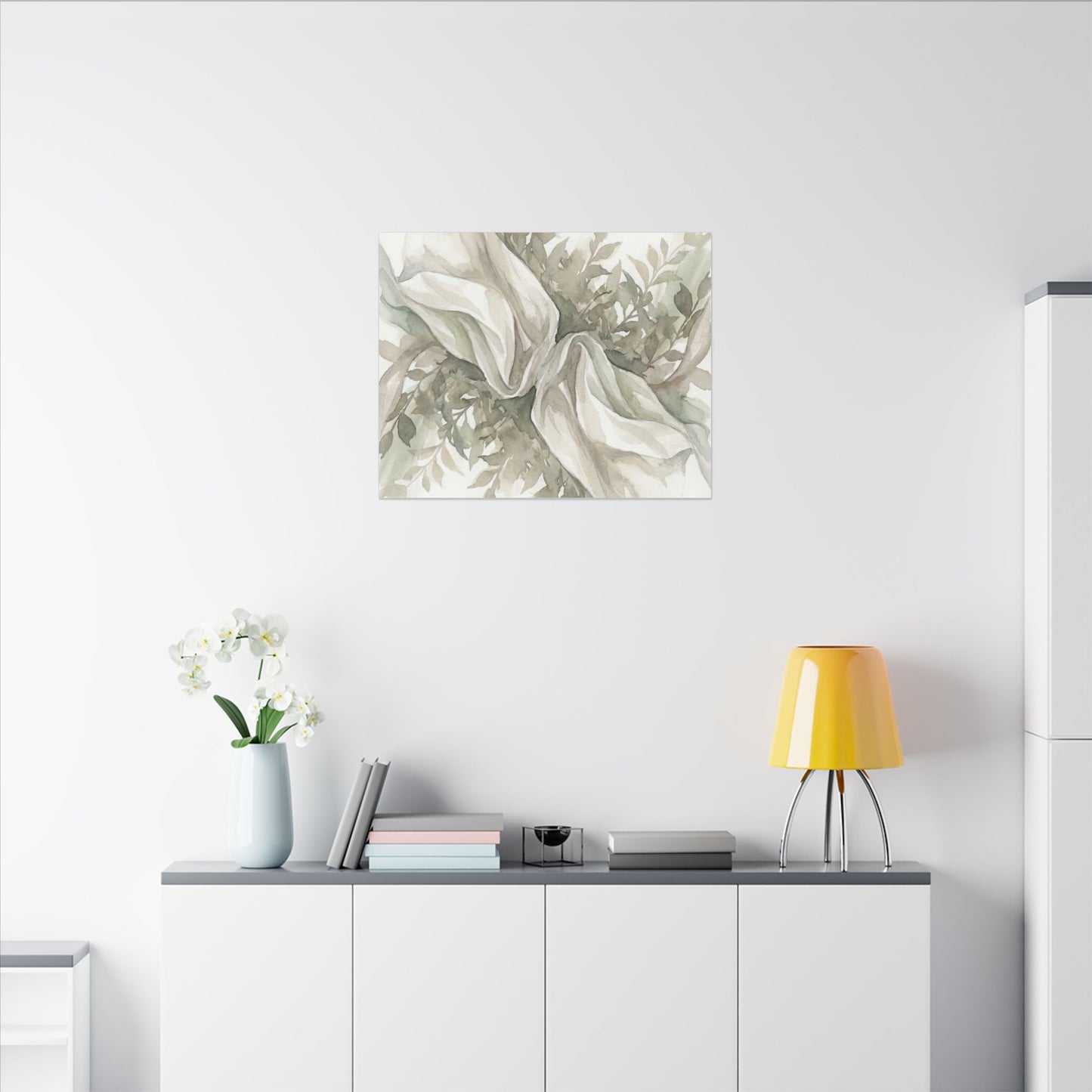 Summer Silk Drape Watercolor Canvas Art | Cozy Decor