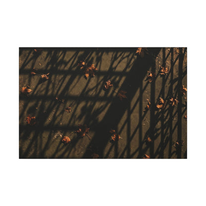 Shadow Play Canvas Art | Autumn Dark Japandi Moody Minimal Art