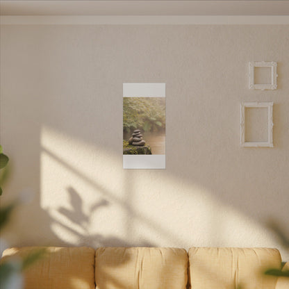 Cozy River Stones Canvas Art - Japanese Pattern Japandi