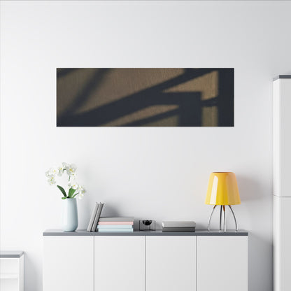 Sophisticated Shadow Play Canvas Art - Moody Minimal Dark Japandi