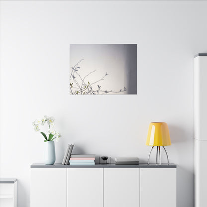 Japandi Shadow Play in Dawn | Japanese Pattern Canvas Art