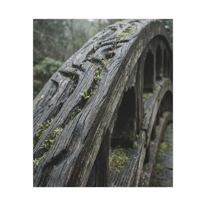 Overcast Wooden Bridge Canvas Art - Japandi Kanso