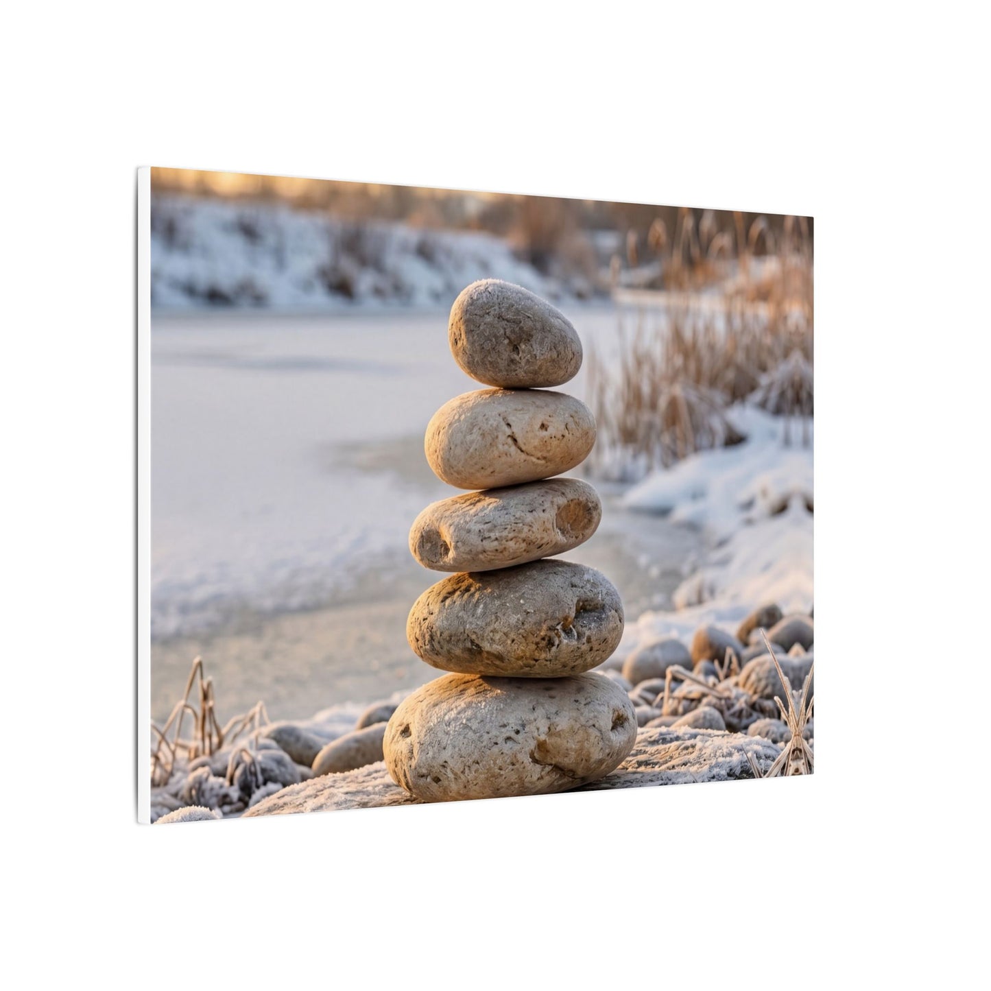 Ma River Stones Canvas Art - Japandi Japanese Pattern
