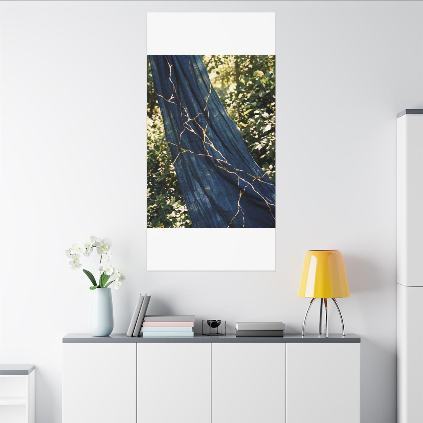 Resilient Silk Drape Canvas Art - Gold Repair Kintsugi
