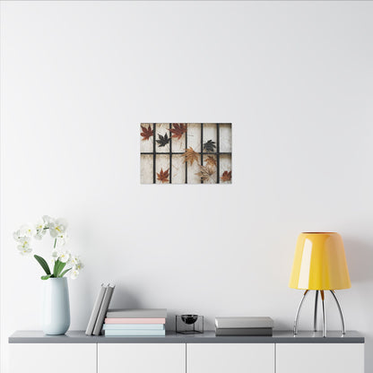 Japandi Shoji Screen in Overcast | Texture Canvas Art