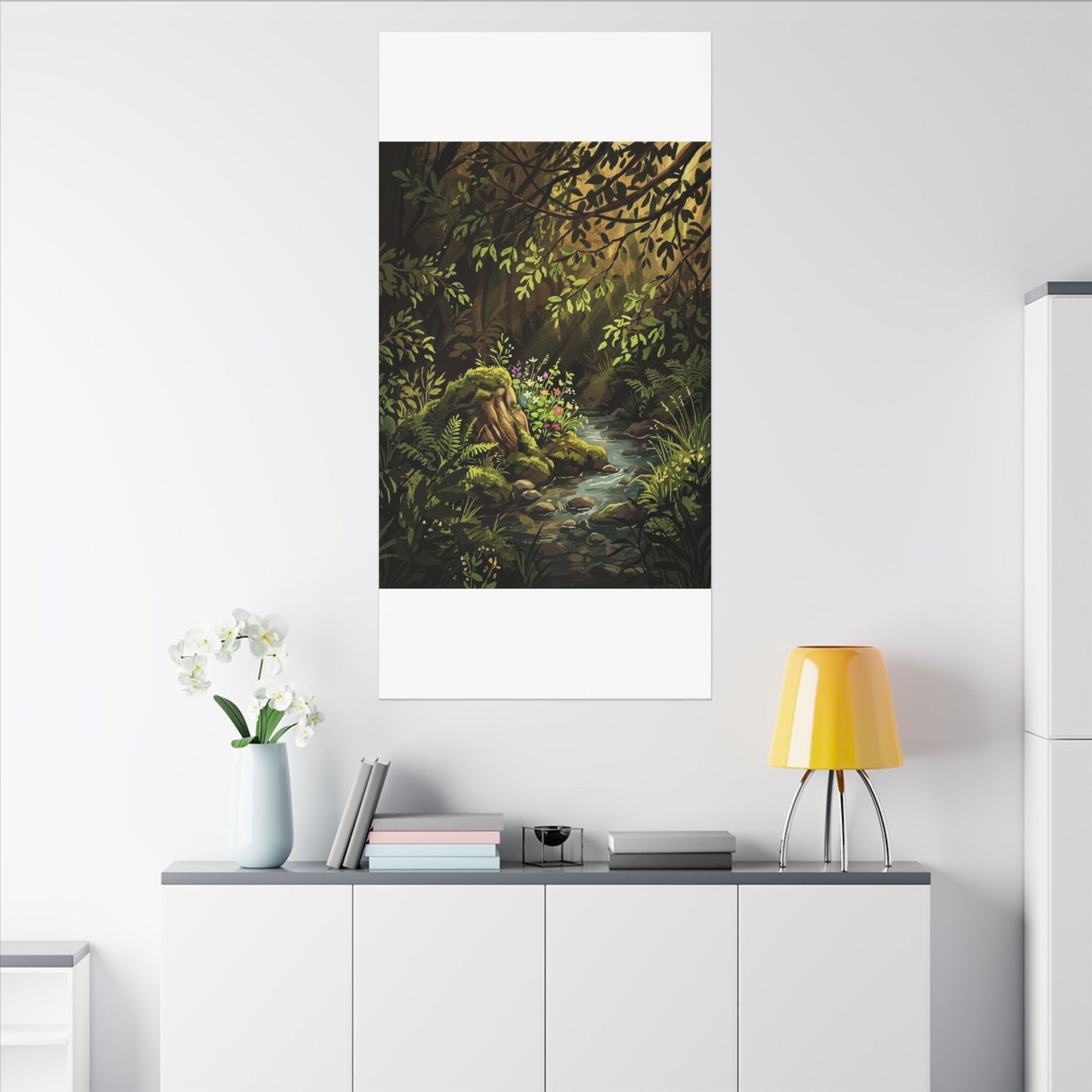 Tea Ceremony Spring Canvas Art | Kintsugi Philosophical Design