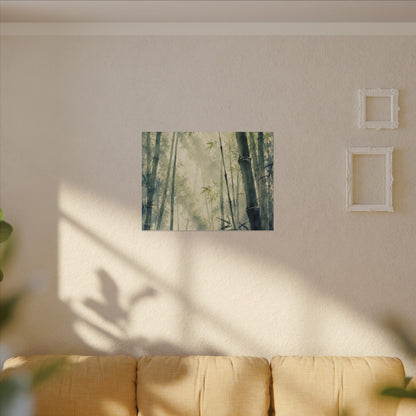 Bamboo Grove Spring Canvas Art | Zen Serene Design