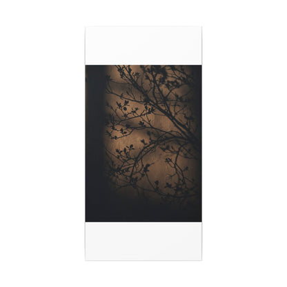 Dark Japandi Shadow Play in Golden Hour | Shadow Zen Canvas Art