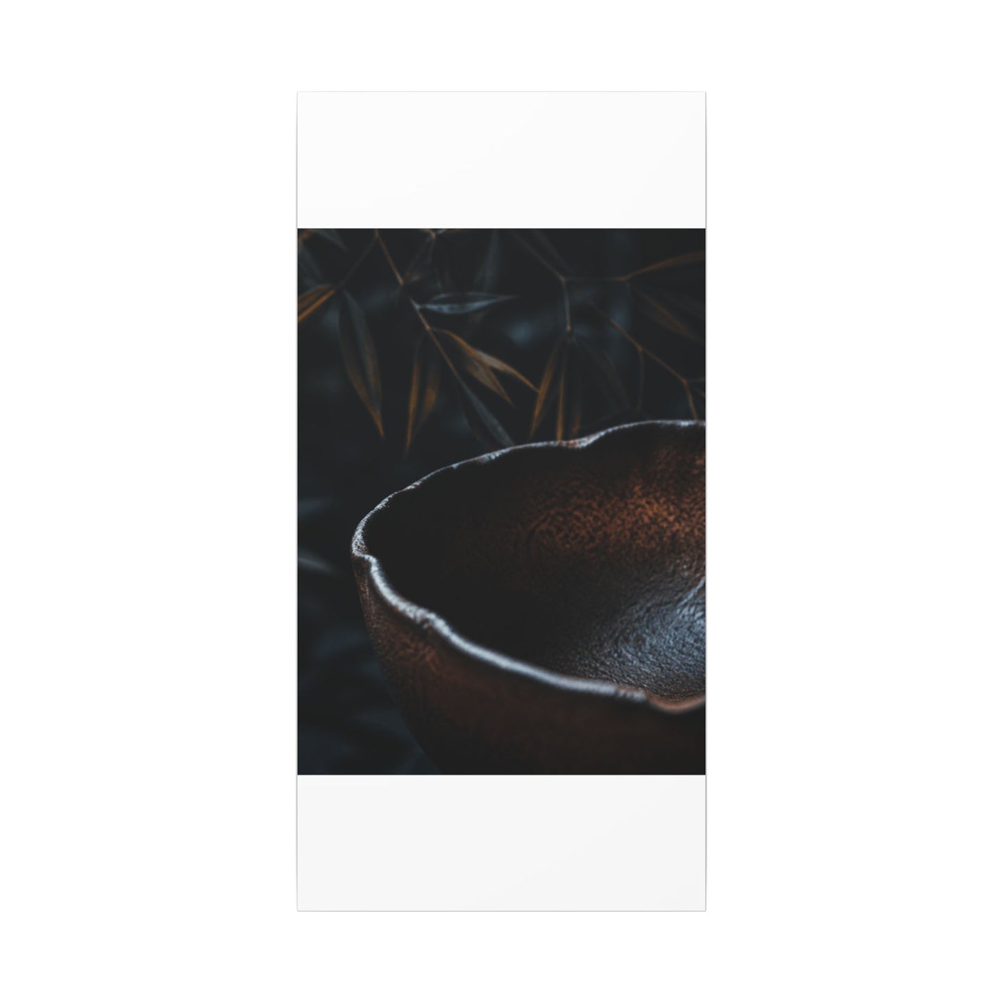 Luxurious Ceramic Bowl Canvas Art - Shadow Zen Dark Japandi
