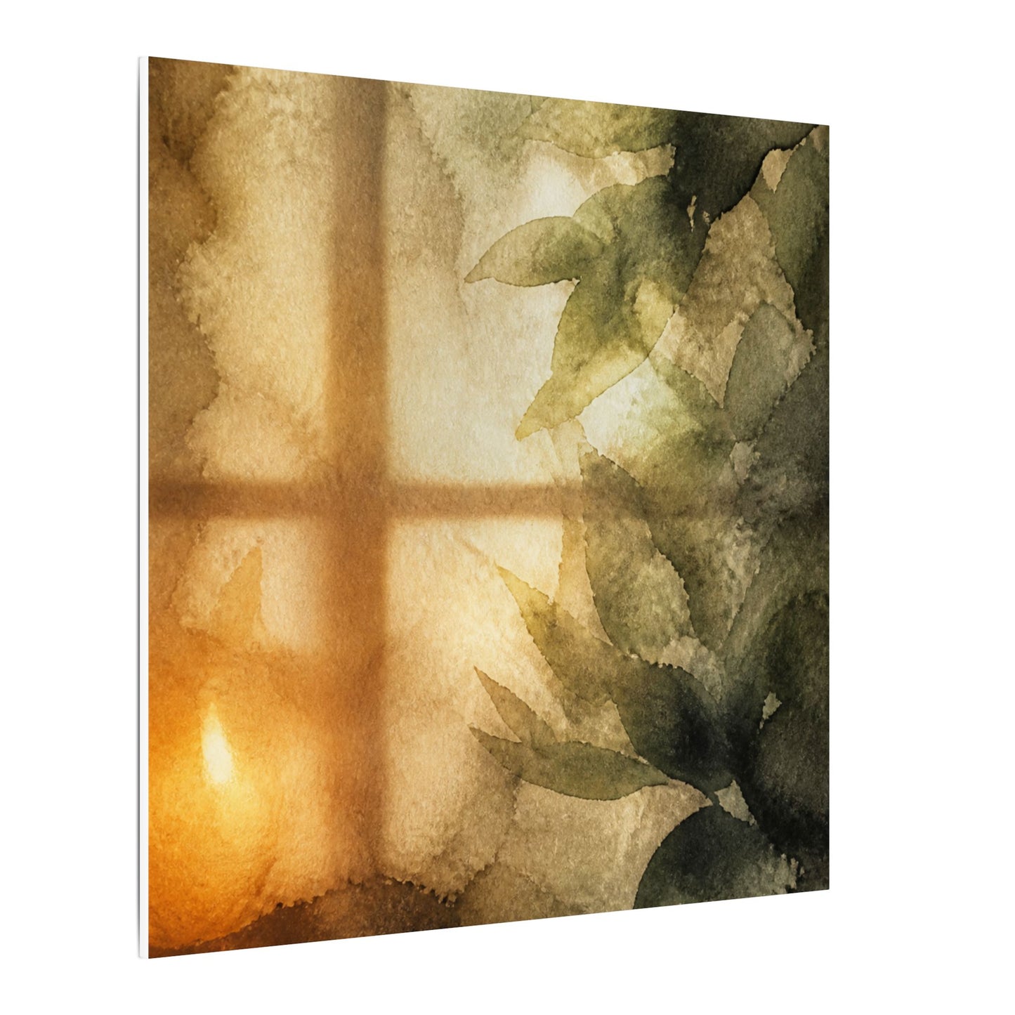 Cozy Shoji Screen Canvas Art - Watercolor Japandi