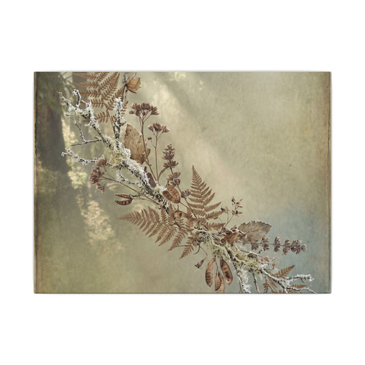 Winter Dried Flowers Forest Whimsy Canvas Art | Earthy Decor