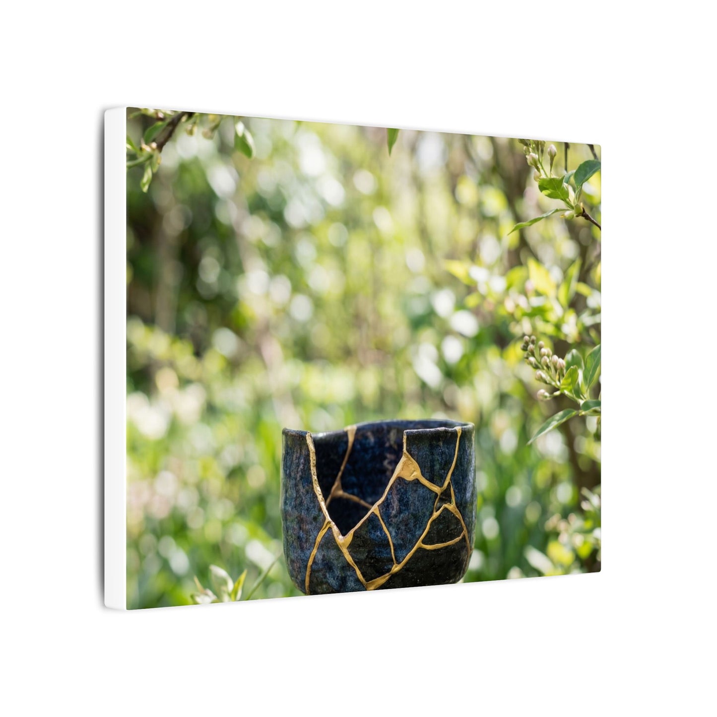 Kintsugi Broken Pottery in Dappled | Broken Beauty Canvas Art
