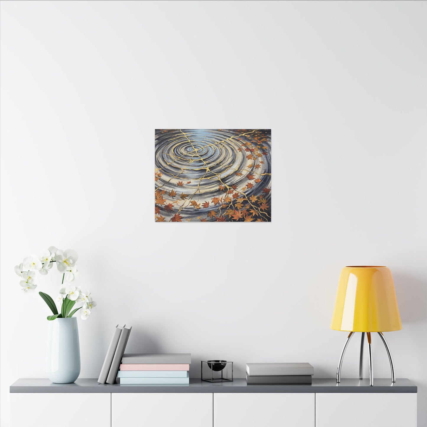Moonlight Water Ripple Canvas Art - Kintsugi Fukinsei
