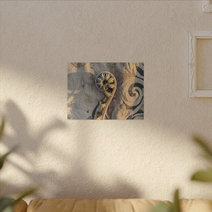 Fern Unfurling Canvas Art | Winter Japandi Japanese Pattern Art