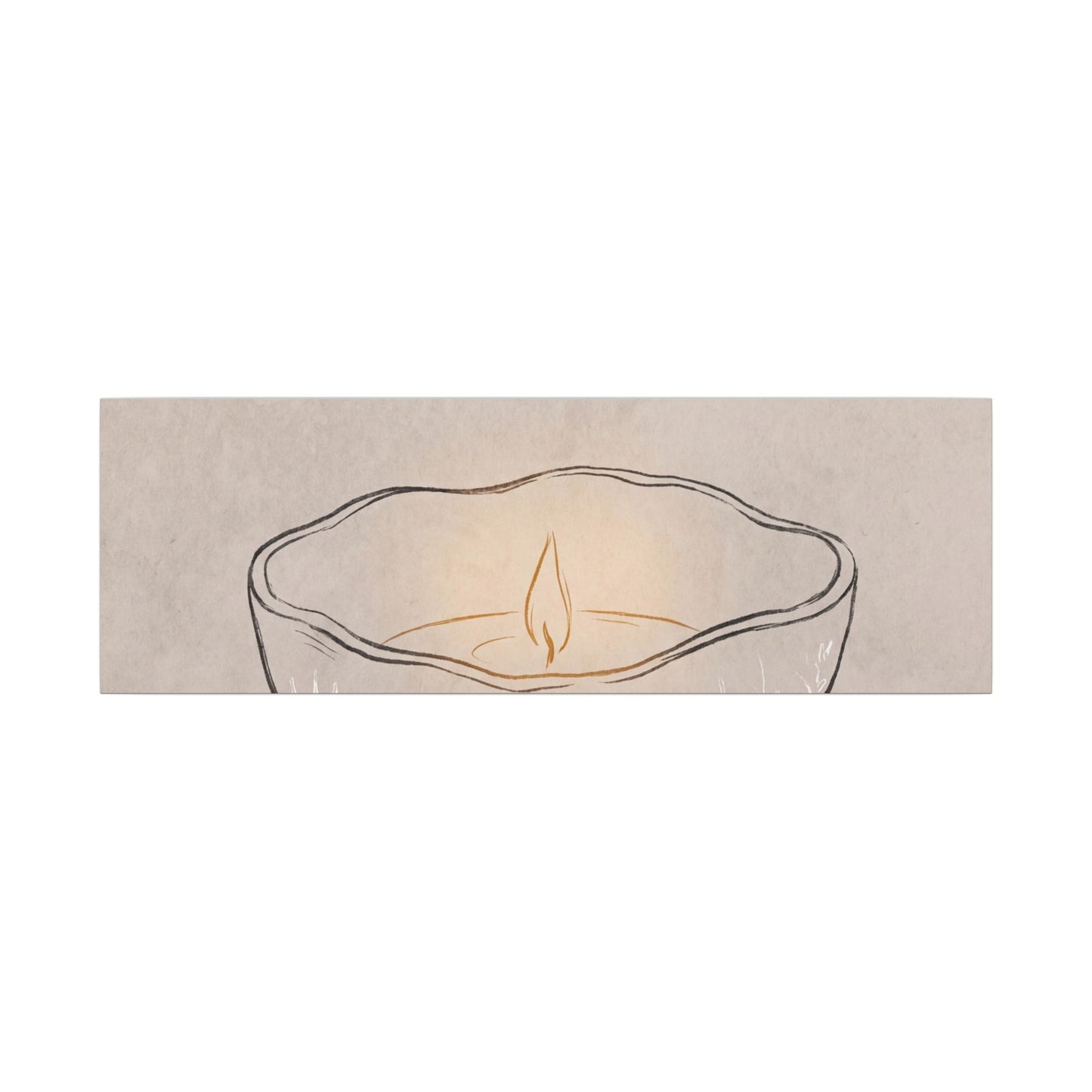 Ceramic Bowl Minimal Line Canvas Art | Neutral Japandi Art